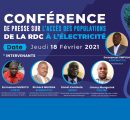 Conférence de presse sur l’accès des populations de la RDC à l’électricité
