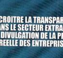 Atelier de Présentation des résultats de l’Etude de l’Identification des Lacunes de Divulgation de la Propriété Réelle des Industries Extractives