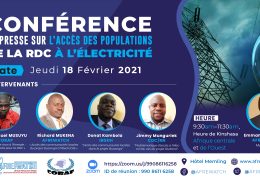 Conférence de presse sur l’accès des populations de la RDC à l’électricité