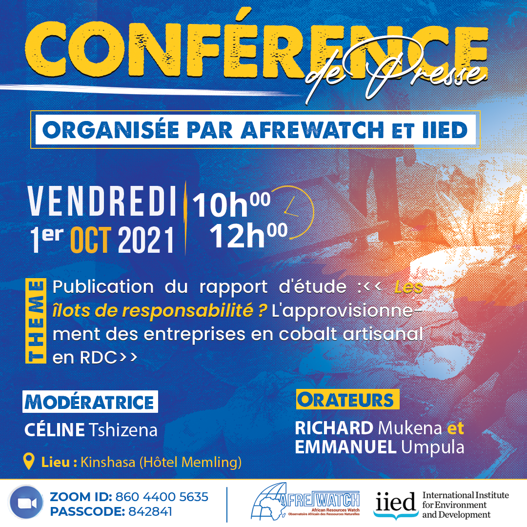 Conférence de presse organisée par AFREWATCH et IIED