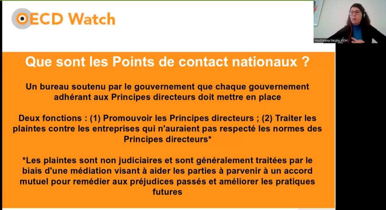 Explication des Points de contact nationaux de l’OCDE