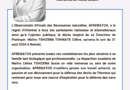 COMMUNIQUÉ NÉCROLOGIQUE