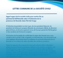 LETTRE COMMUNE DE LA SOCIÉTÉ CIVILE : Appel urgent de la société civile pour mettre fin au partenariat UE-Rwanda suite à l’extension de la présence du Rwanda dans l’Est du Congo