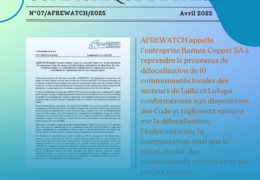 Communiqué de presse N°07 / 2025