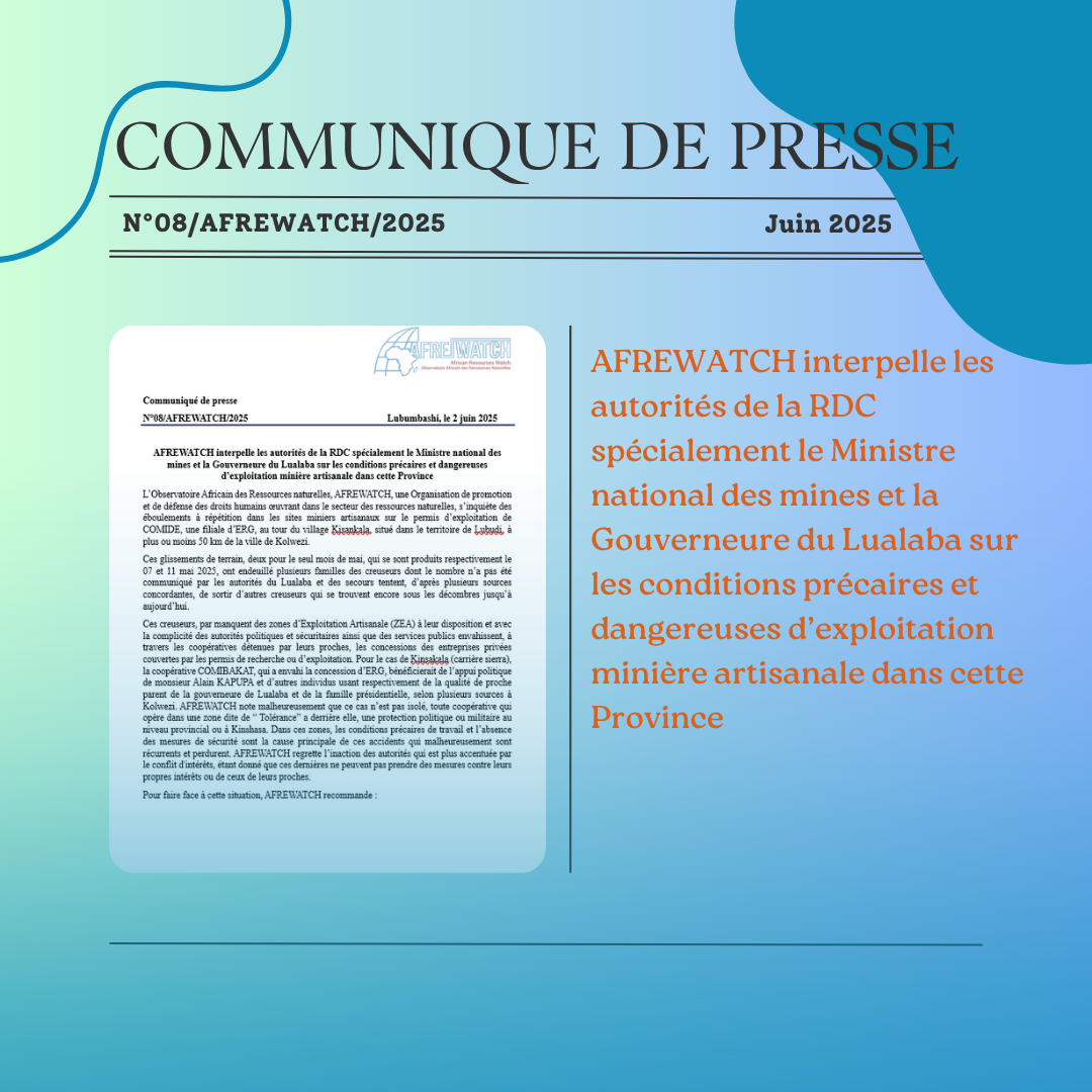 Communiqué de presse N°8 / 2025