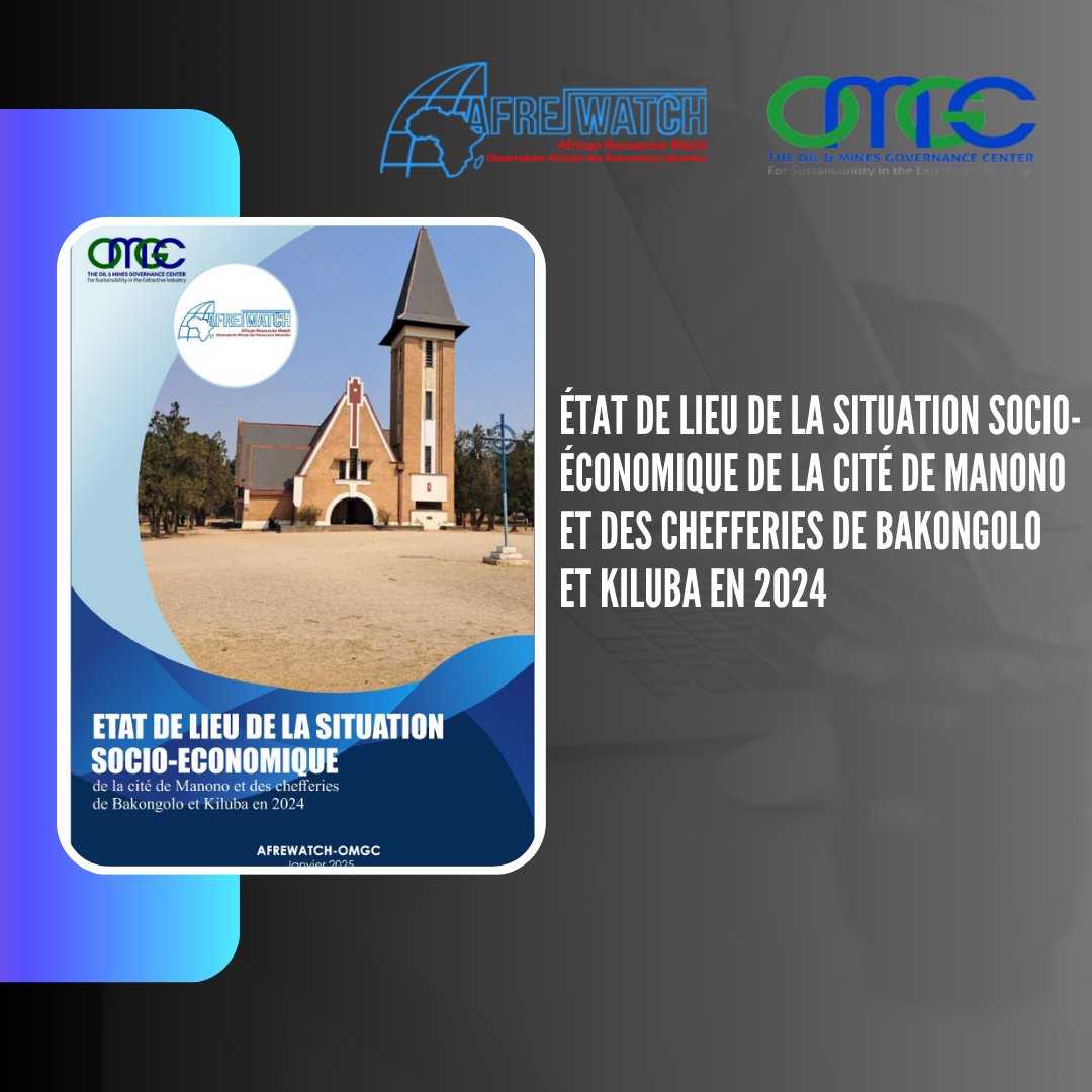 État de lieu de la situation socio-économique de la cité de Manono et des chefferies de Bakongolo et Kiluba en 2024 / AFREWATCH – OMGC