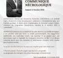 COMMUNIQUÉ NÉCROLOGIQUE – Jacques Kabulo