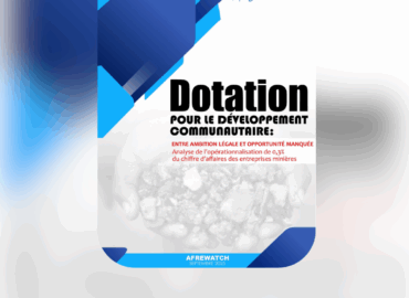 Opérationnalisation de la dotation de 0,3 % du chiffre d’affaires des entreprises minières, un mécanisme légal destiné à financer les projets de développement communautaire en République Démocratique du Congo