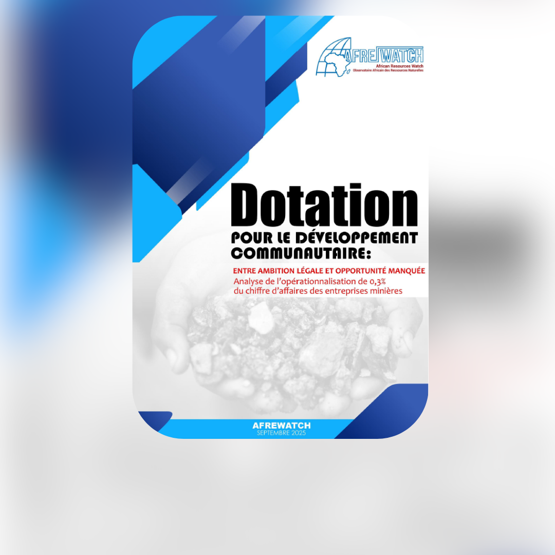 Opérationnalisation de la dotation de 0,3 % du chiffre d’affaires des entreprises minières, un mécanisme légal destiné à financer les projets de développement communautaire en République Démocratique du Congo
