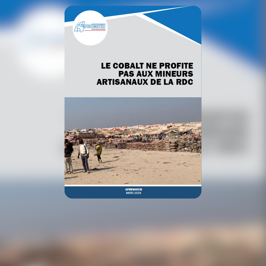 LE COBALT NE PROFITE PAS AUX MINEURS ARTISANAUX DE LA RDC
