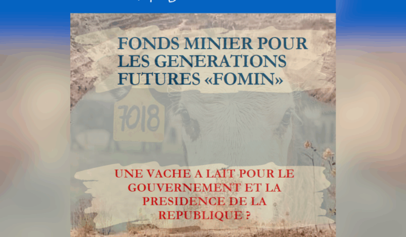 Rapport AFREWATCH sur le FOMIN : UNE VACHE A LAIT POUR LE GOUVERNEMENT ET LA PRESIDENCE DE LA REPUBLIQUE ?