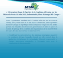 Déclaration finale de l’atelier de la Coalition Africaine sur les Minerais Verts. 10 Juin 2025, Lubumbashi/Haut-Katanga/RD Congo
