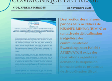 Communiqué de presse N°08 – 2025