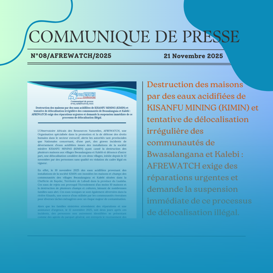 Communiqué de presse N°08 – 2025