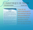 Communiqué de presse N°08 / 2025