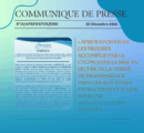 Communiqué de presse N°10 – 2025