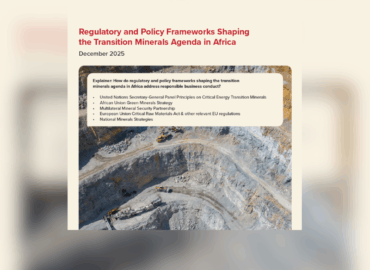 Regulatory and Policy Frameworks Shaping the Transition Minerals Agenda in Africa