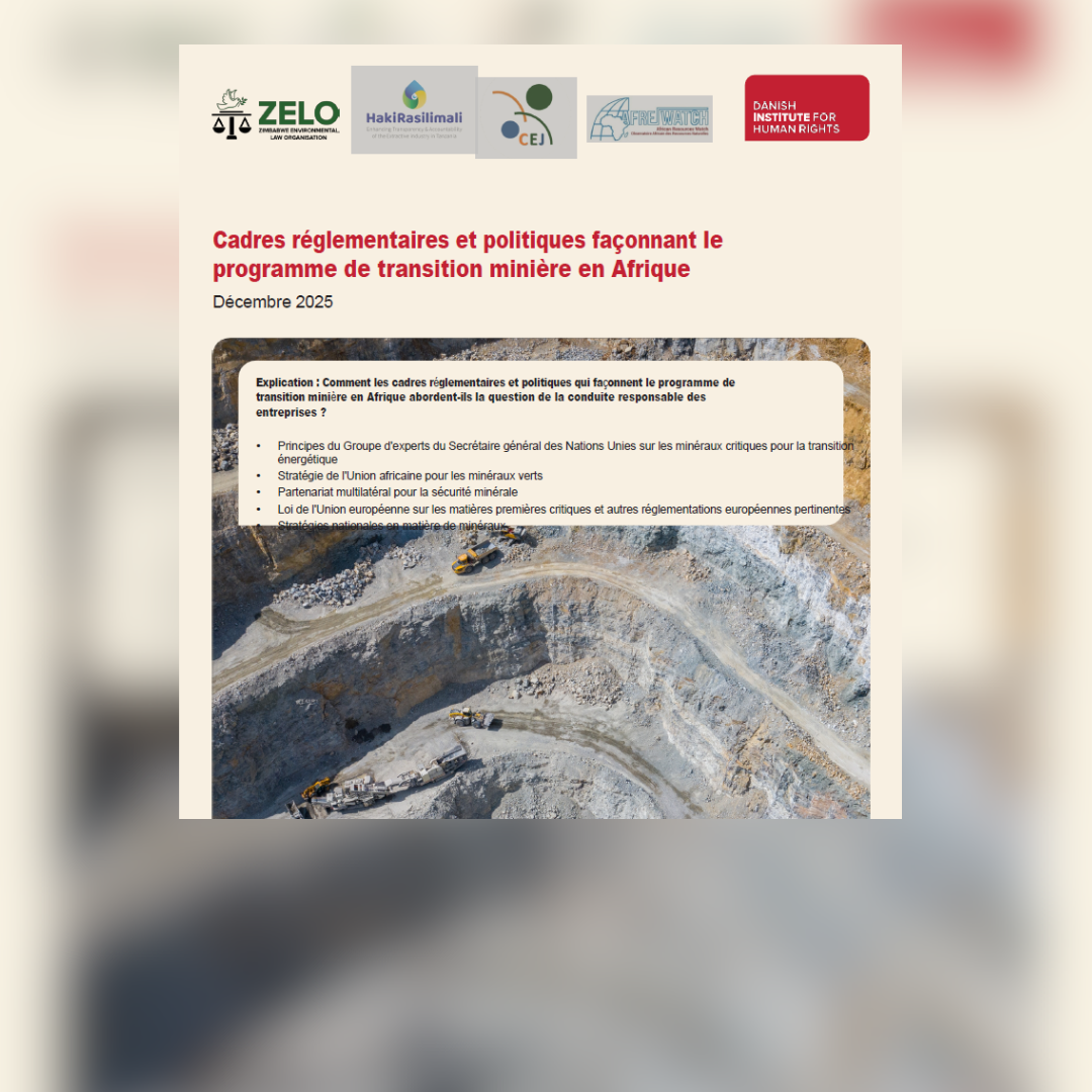 Cadres réglementaires et politiques façonnant le programme de transition minière en Afrique