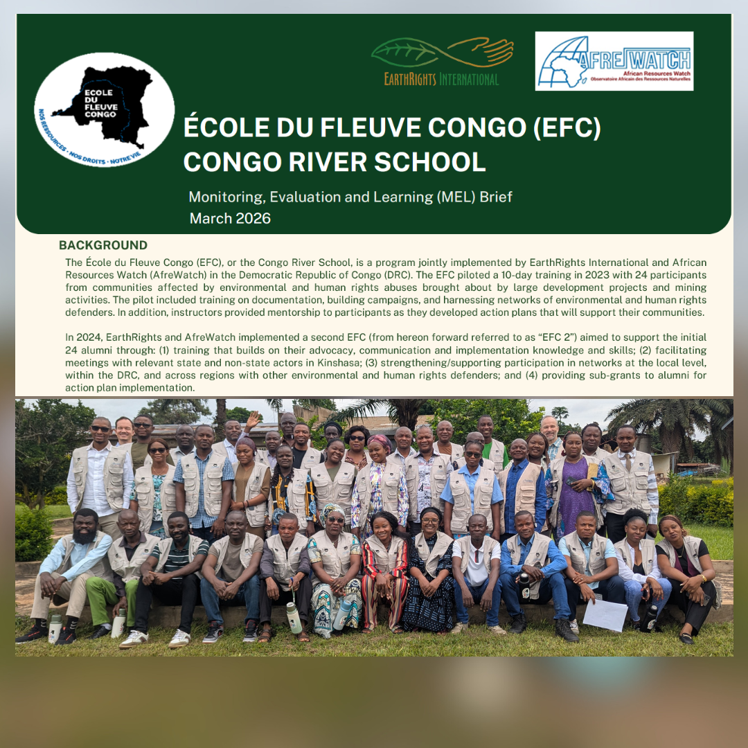 Monitoring, Evaluation and Learning (MEL) Brief – Congo River School (EFC)