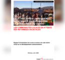 DEUX ANS APRES LA REVISION DU CODE MINIER EN REPUBLIQUE DEMOCRATIQUE DU CONGO : LES COMMUNAUTES LOCALES EN ATTENTE DES RETOMBEES SOCIETALES. Rapport d’évaluation de la mise en œuvre du code minier révisé sur le développement communautaire