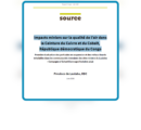 Impacts miniers sur la qualité de l’air dans la Ceinture du Cuivre et du Cobalt, République démocratique du Congo – RAID – Source International – l’Université de Lubumbashi – AFREWATCH