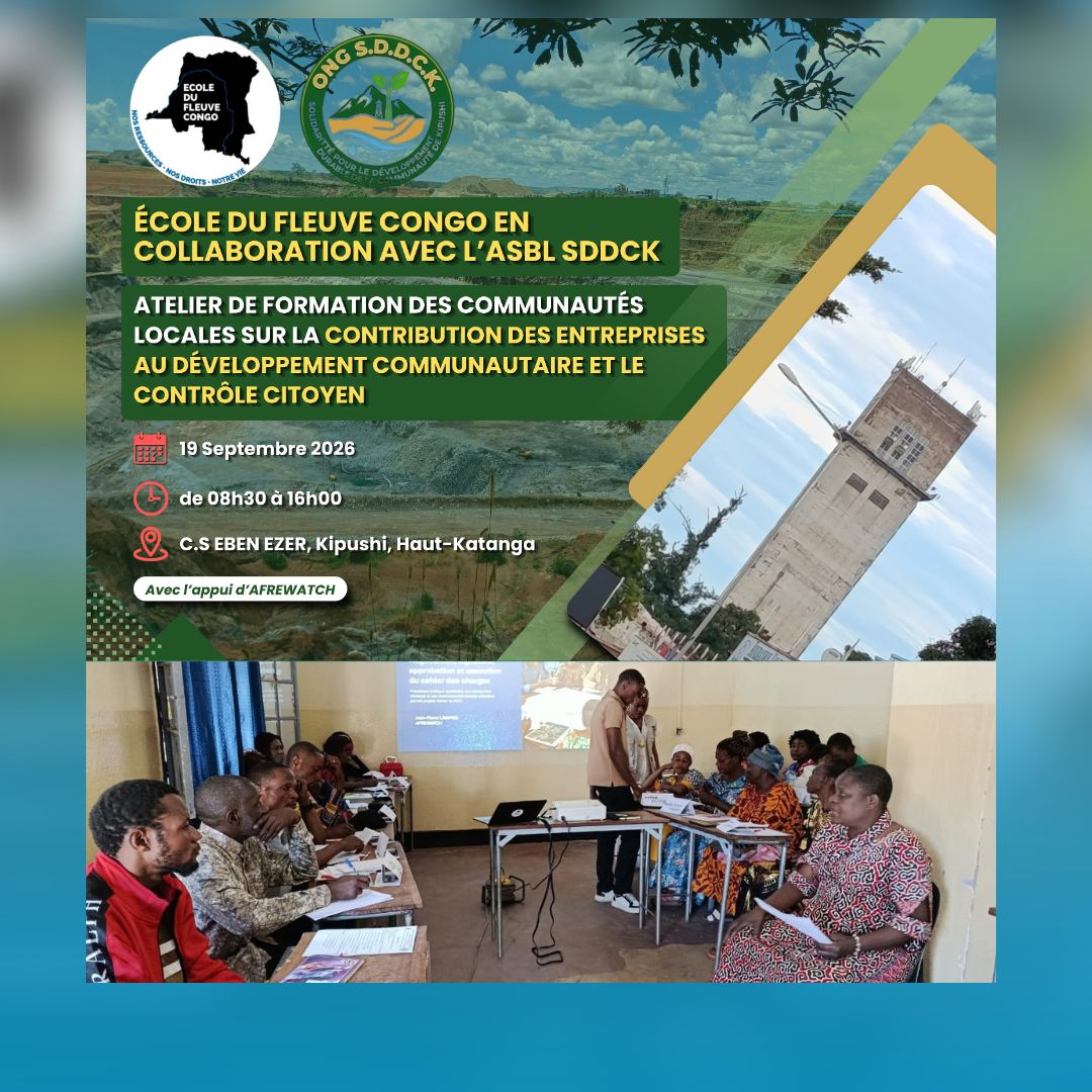 atelier de renforcement des capacités des communautés locales impactées par l’exploitation du zinc à Kipushi – EFC & ONG S.D.D.C.K