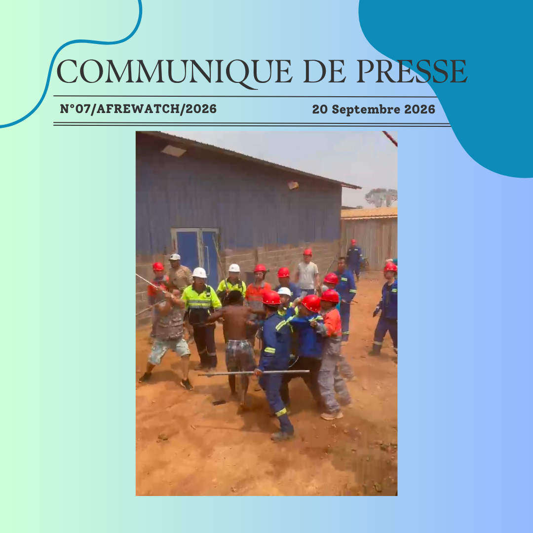Communiqué de Presse N7 : Violences à CMOC-KFM  AFREWATCH appelle à la protection des travailleurs et au respect des droits humains.