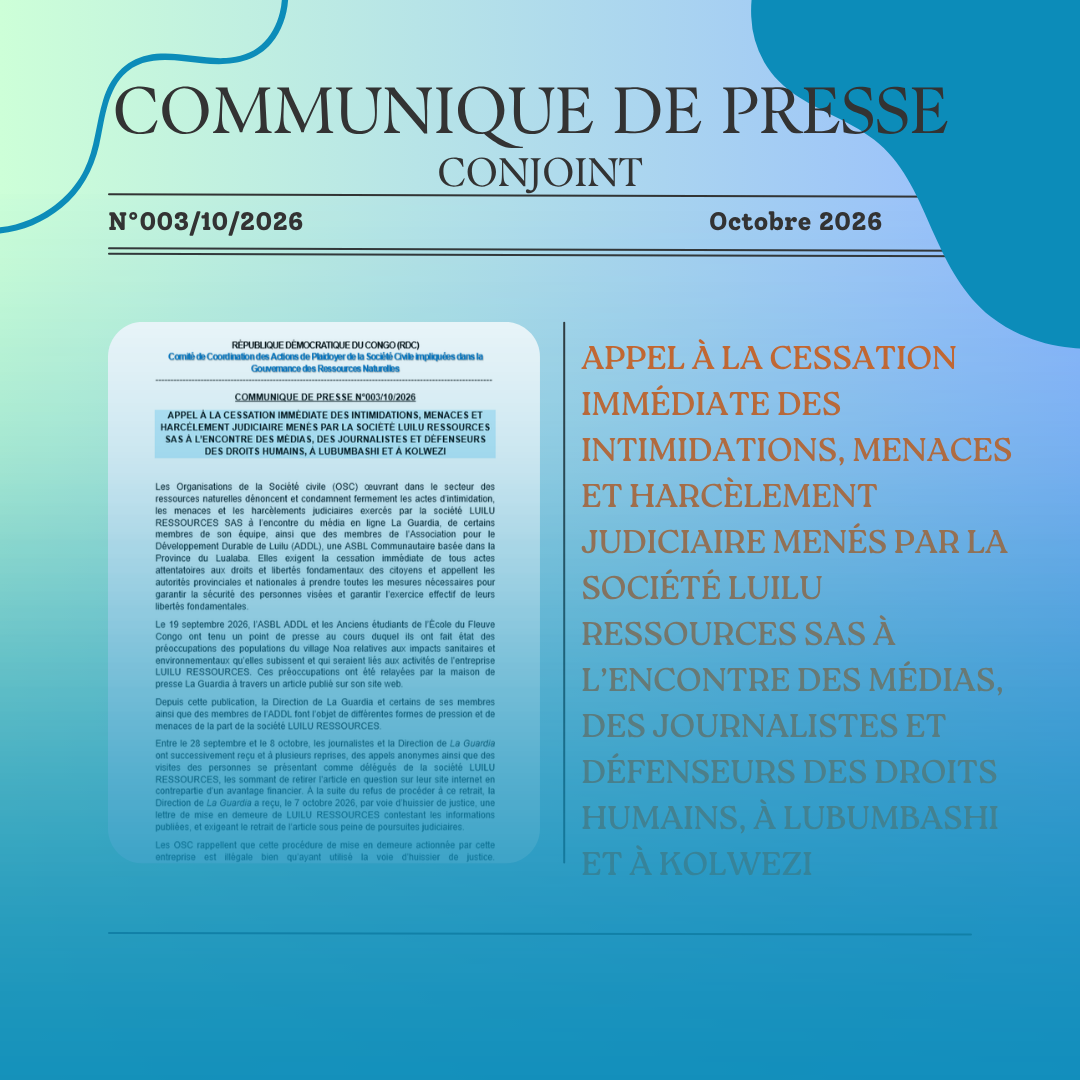 Communiqué De Presse Conjoint N°003/10/2026