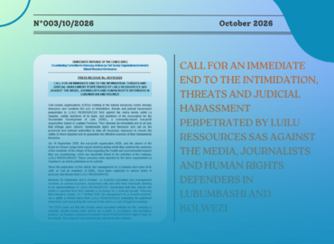 Joint press release N°003/10/2026